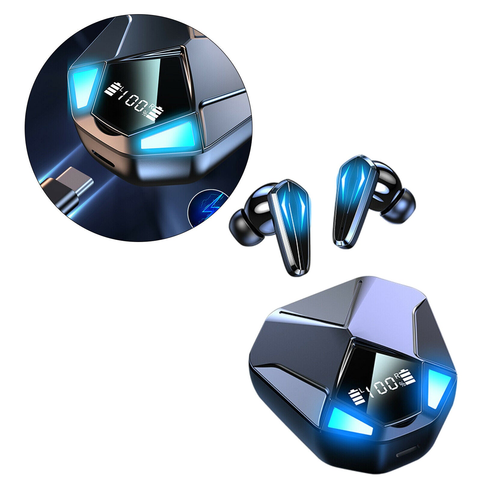 Wireless Bluetooth 5.1 In-Ear Gaming Earbuds Low Latency Headset w/Mic