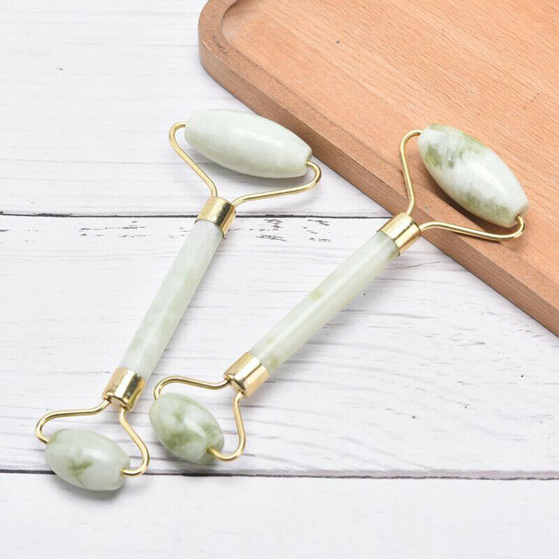 Face Eyes Massage Jade Stone Roller Anti Ageing Facial Skin Care Beauty Tool Lt
