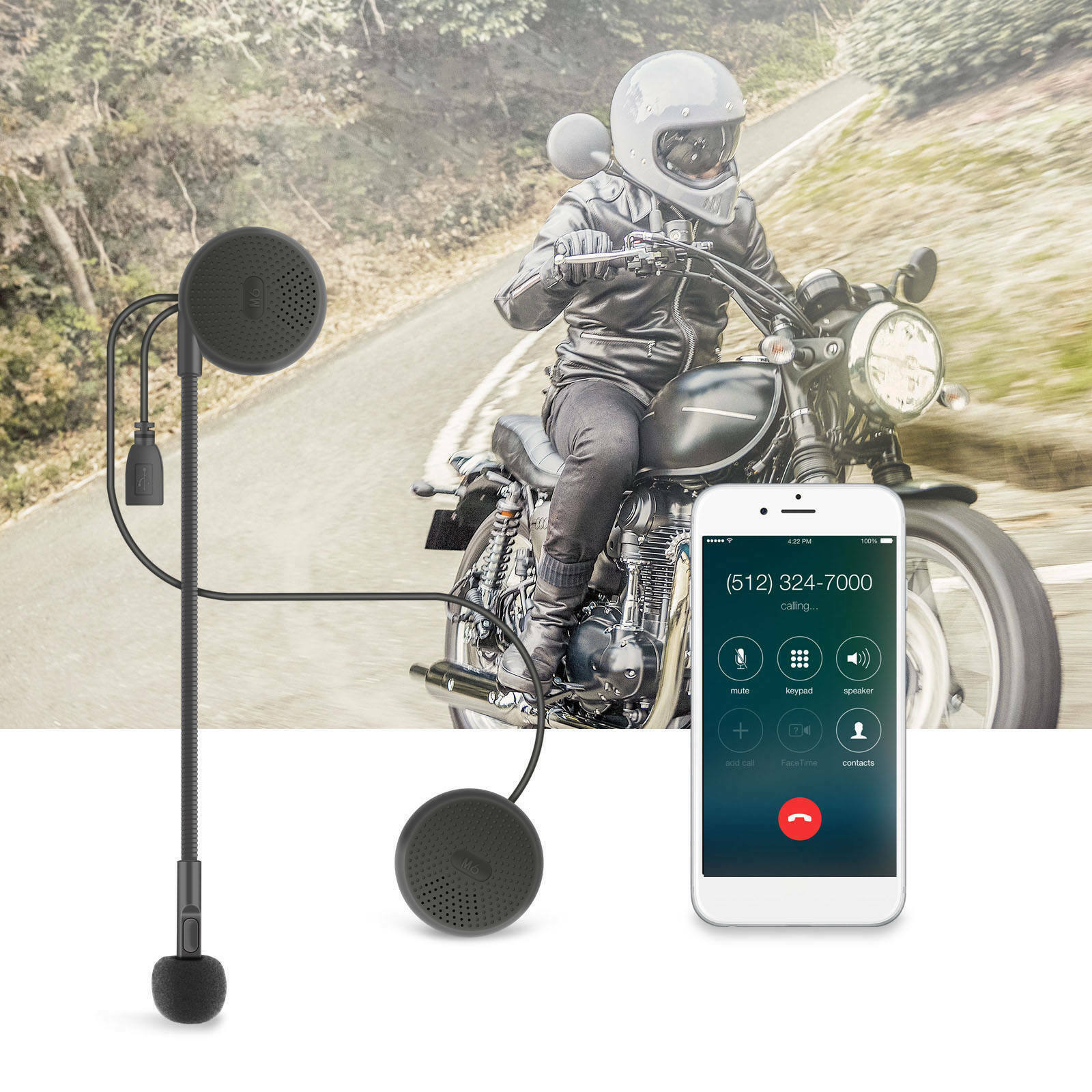 Moto Bluetooth Wireless Helmets Headset Speaker for Driving Sports Climbing