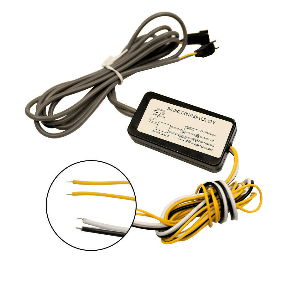 White/ yellow Flowing LED Strip DRL Side Turn Signal Headlight Arrow Blink lamp
