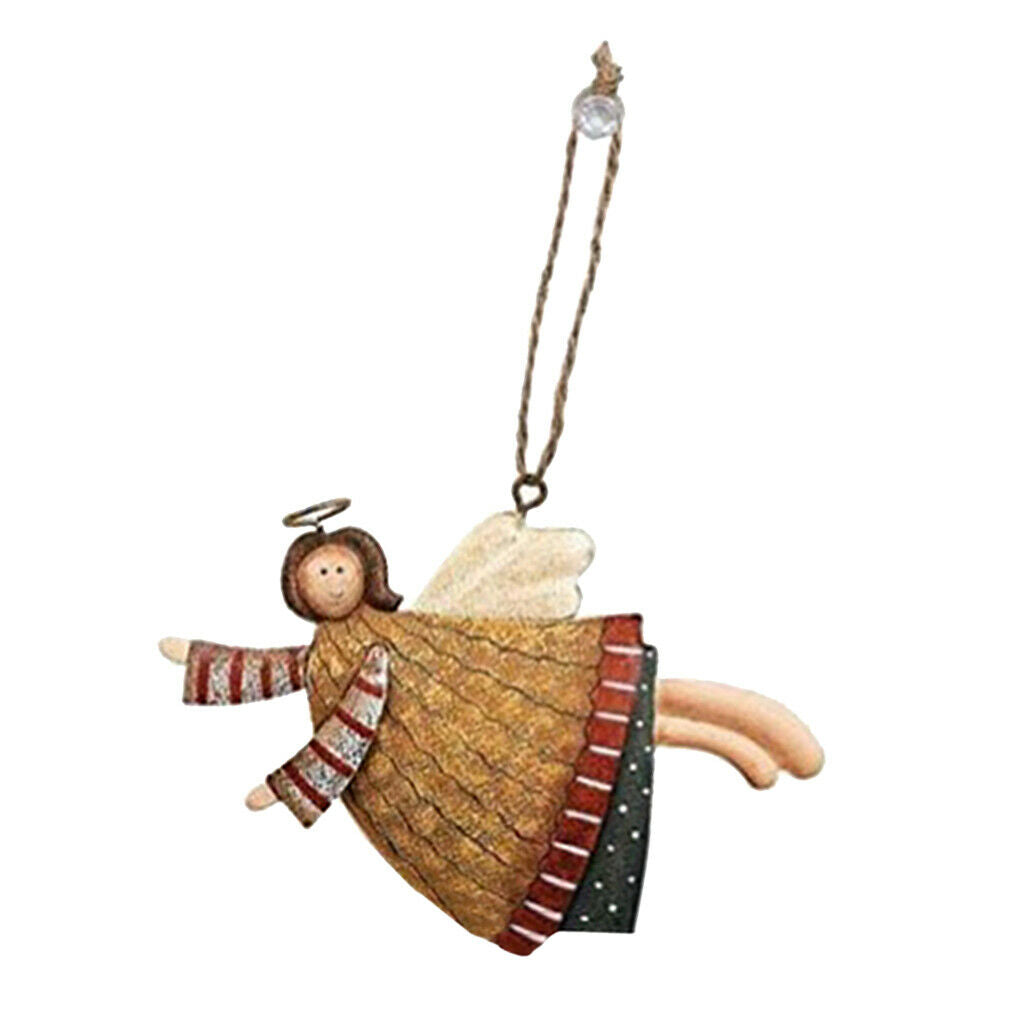 2x Adorable Christmas Metal Ornaments Holiday Baubles Gift House Decor