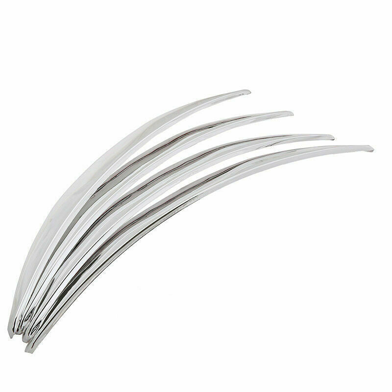 4PCS Chrome Car Wheel Eyebrow Arch Protectors Trim Lips Fender Flares Universal