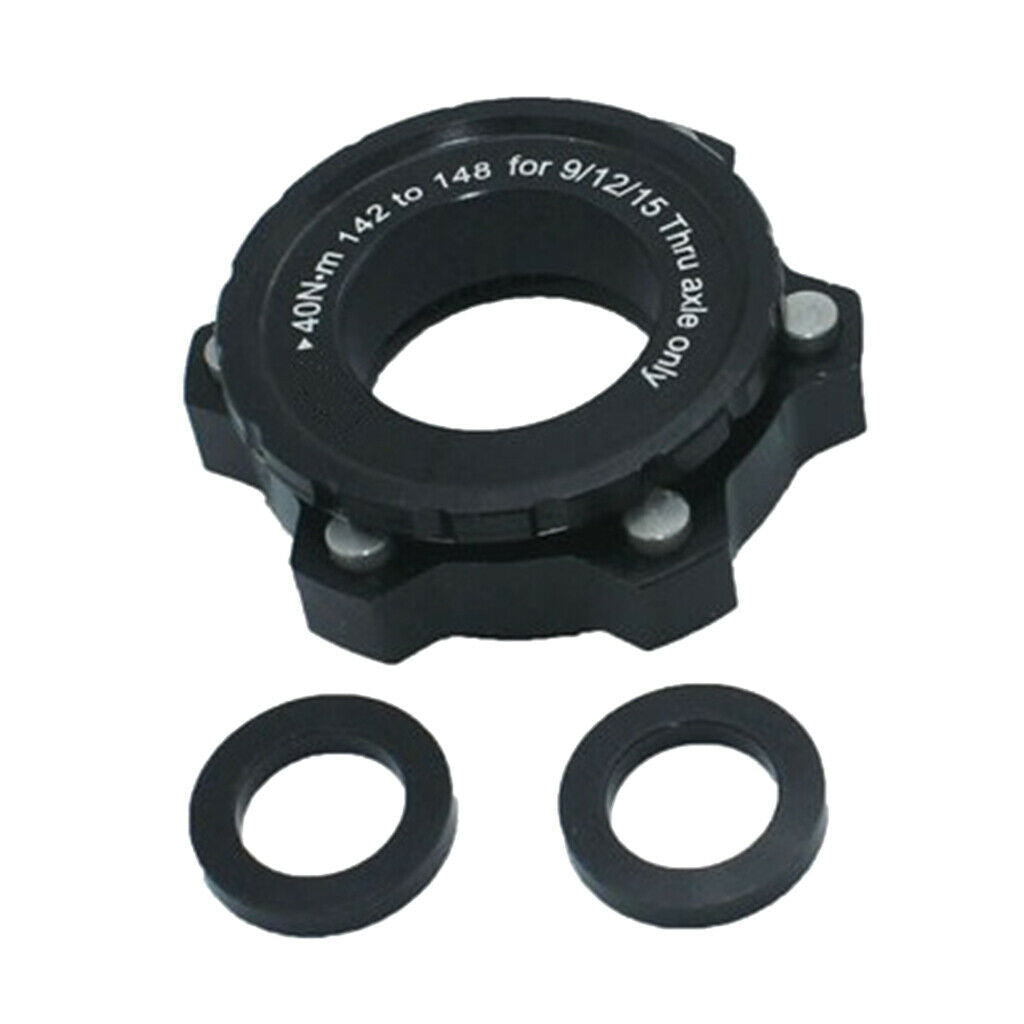Bike Center Lock to 6-Bolts Rotor Brake Disc Hub Adapter Rear 142 to 148