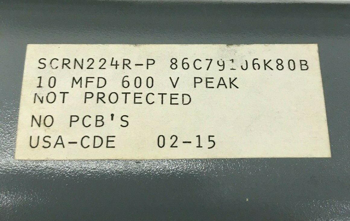 1pcs-  10uF 600V SCRN224R-P - Screw Terminal Capacitor - 86C79106K80B