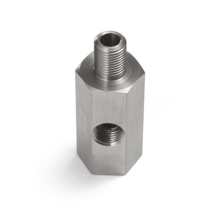 Universal Stainless Steel 1/8'' NPT Tee for taping into OE oil pressure sender