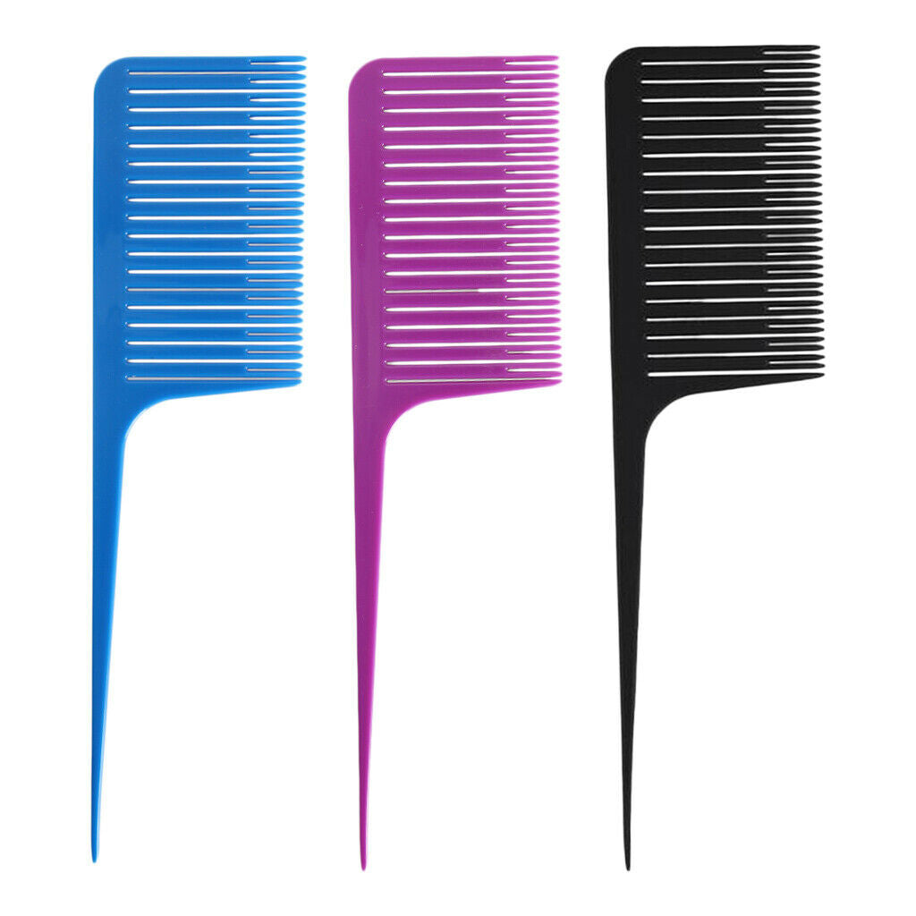 3x Weave Highlighting Foiling Hair Combs for Salon Hair Coloring Combs Tools