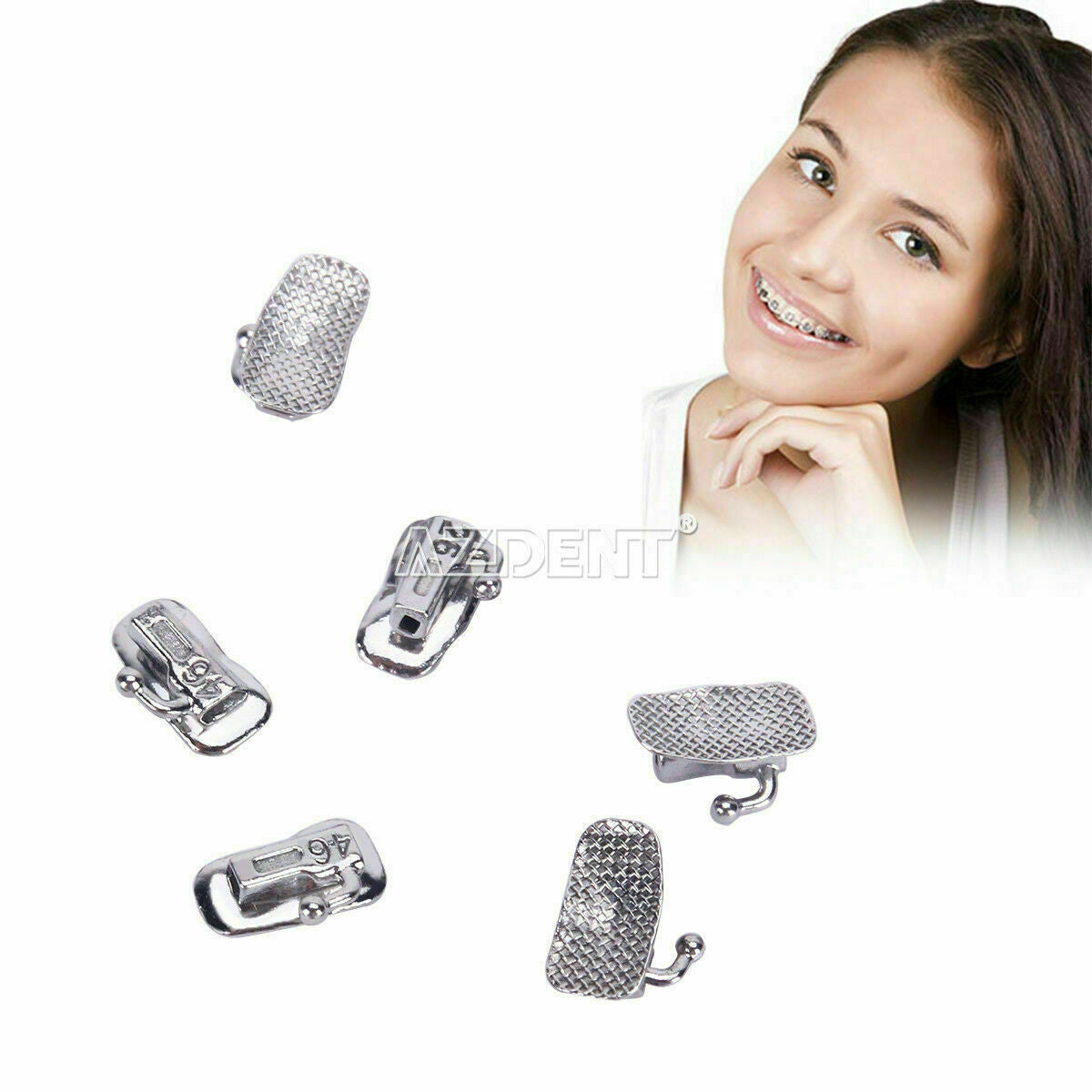 10Pack Orthodontic Bondable Buccal Tube Non-Convertible Roth 0.022 For 1st Molar