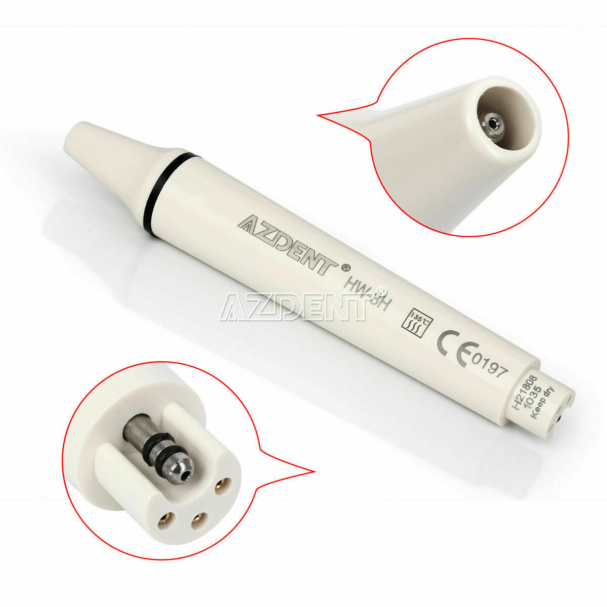 Ultrasonic Piezo Scaler Handpiece Fit EMS WOODPECKER+10 pcs Scaler Perio Tips P1