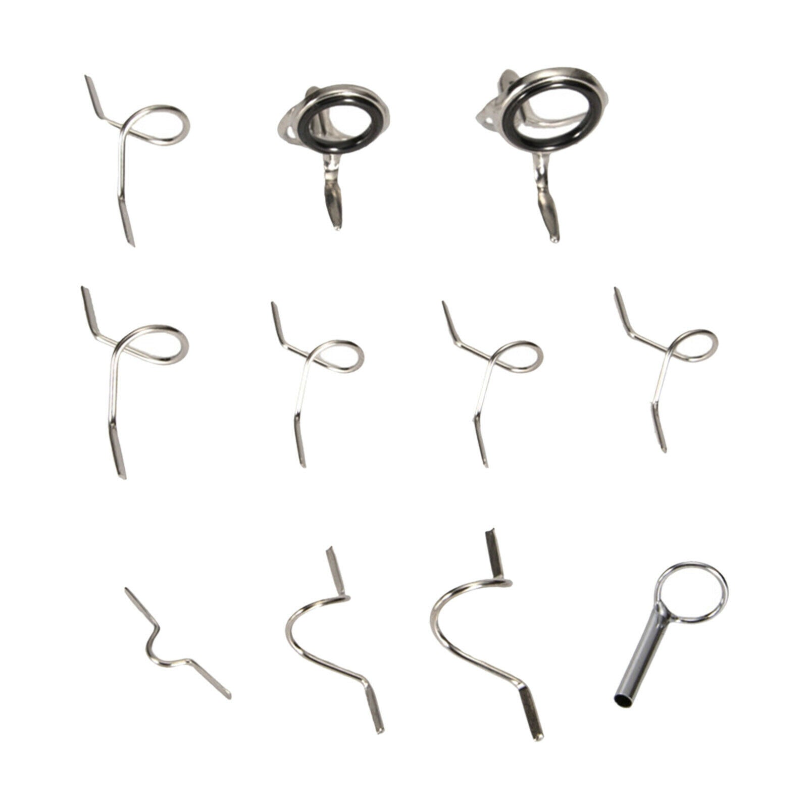 9FT Fly Fishing Rod Guide Building Tip Top Hook Eye Rings Kits Storage Case