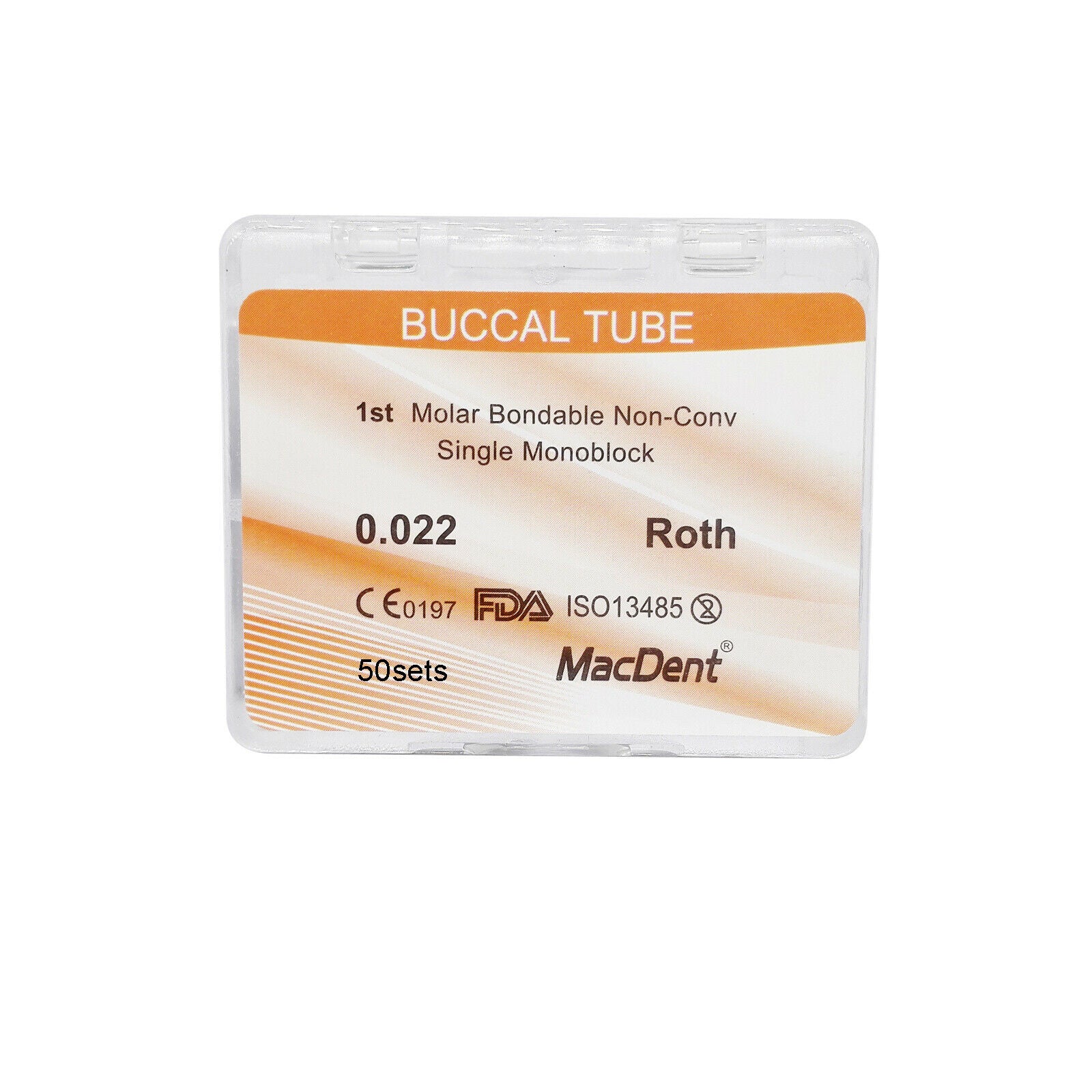 50Sets Dental Orthodontic Buccal Tube Roth 022 1st Molar Bondable Non-Conv Mono