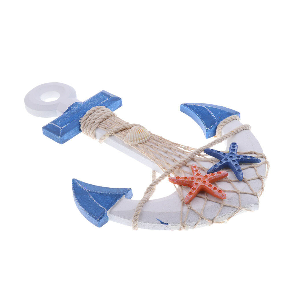 Wooden Anchor Wall Plaque Nautical Beach Tropical Decorative Wall Ornament#2