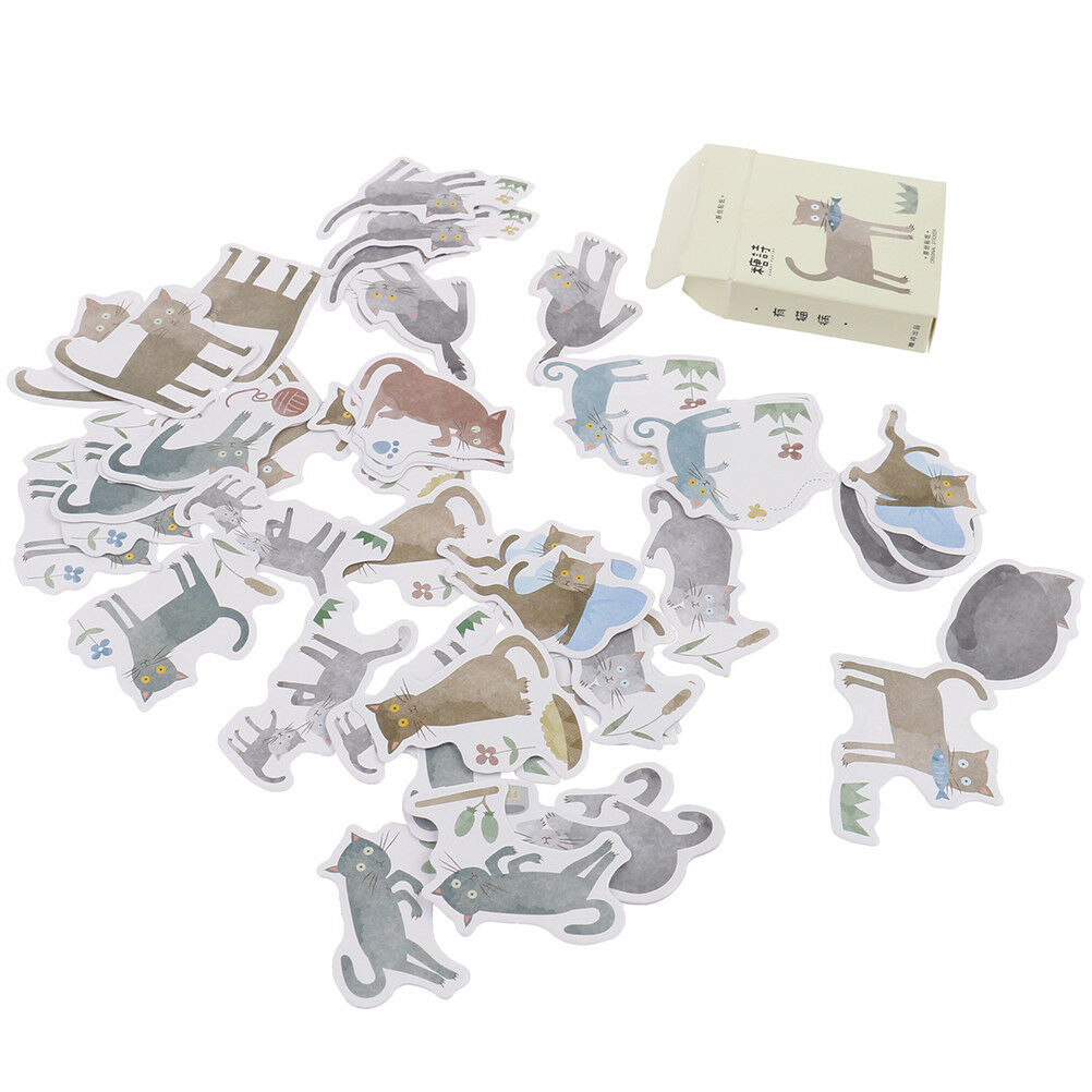 45pcs cat disease paper decor diy diary scrapbooking label sticke.l8