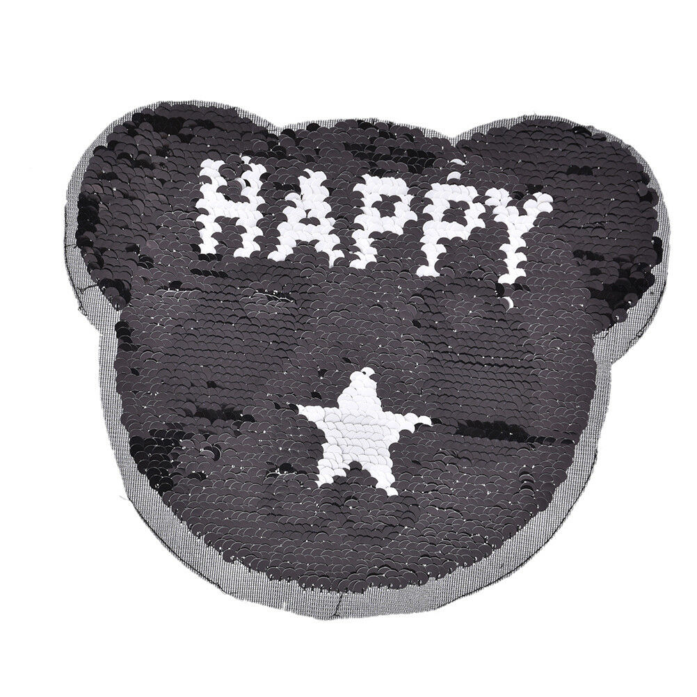 Panda Reversible Change Color Sequins Sew On Patches For Clothes Diy Craf.l8
