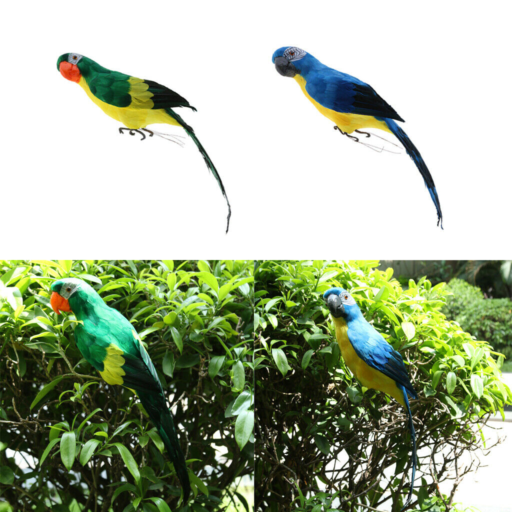 2pcs Simulation Feather Bird Artificial Foam Parrot Birds Party Crafts Ornament