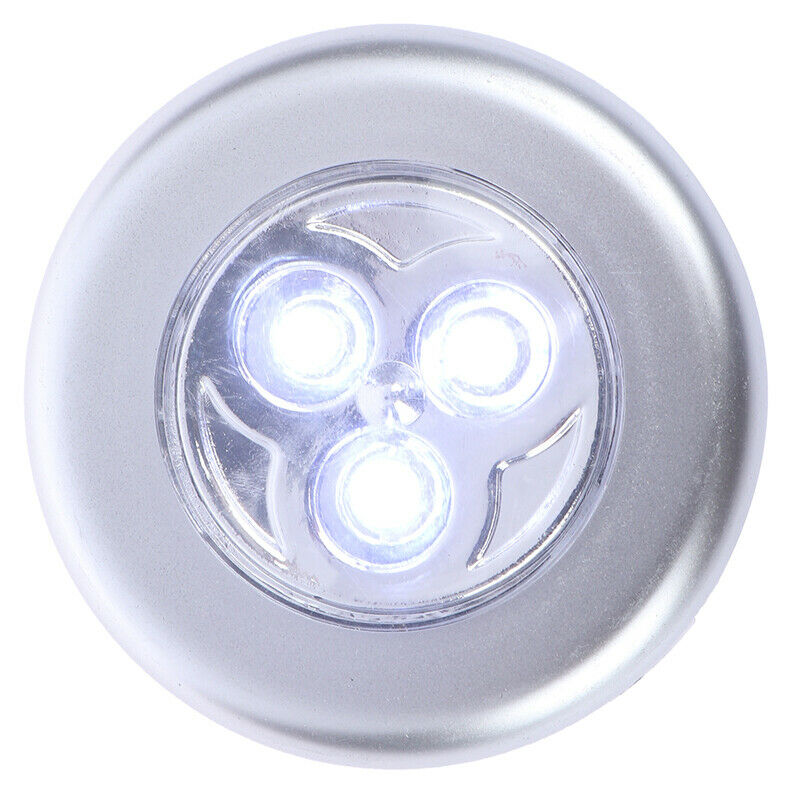 1 Pcs LED Car Touch Lights Push Tap Stick On Click Lamps Battery Power N..l8