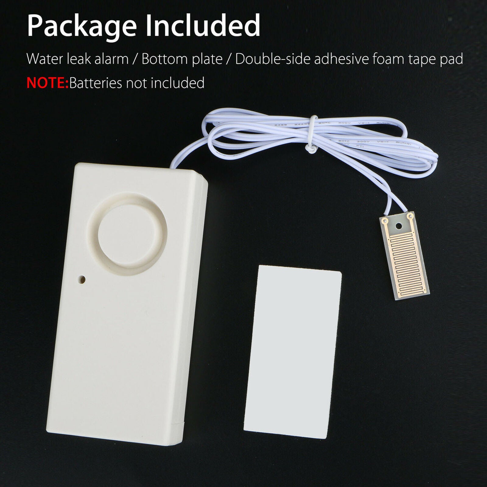 3-Pack Instapark IN07A Water Leak Leakage Detection Detector Sound Alarm Sensor