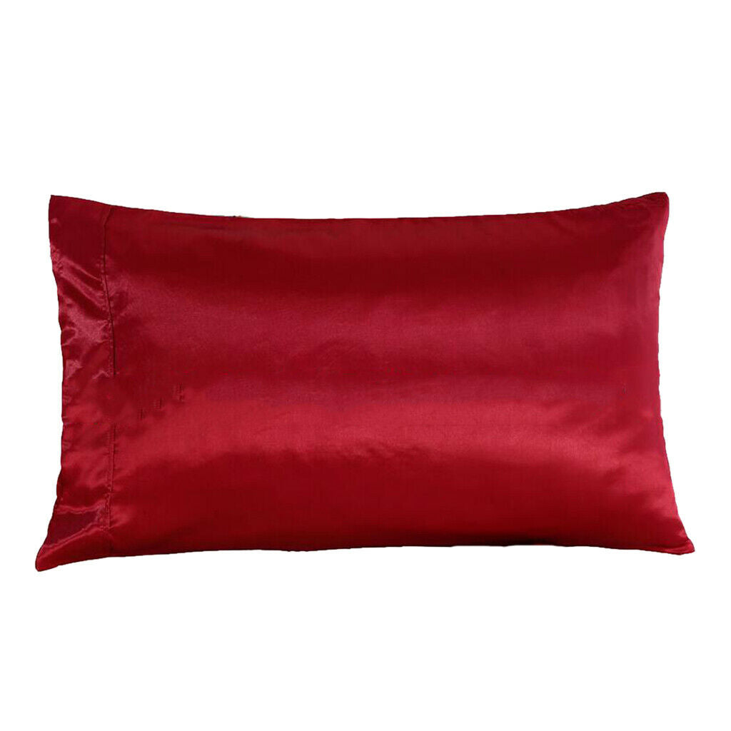 Faux Silk Satin Pillowcase 50*76cm Red