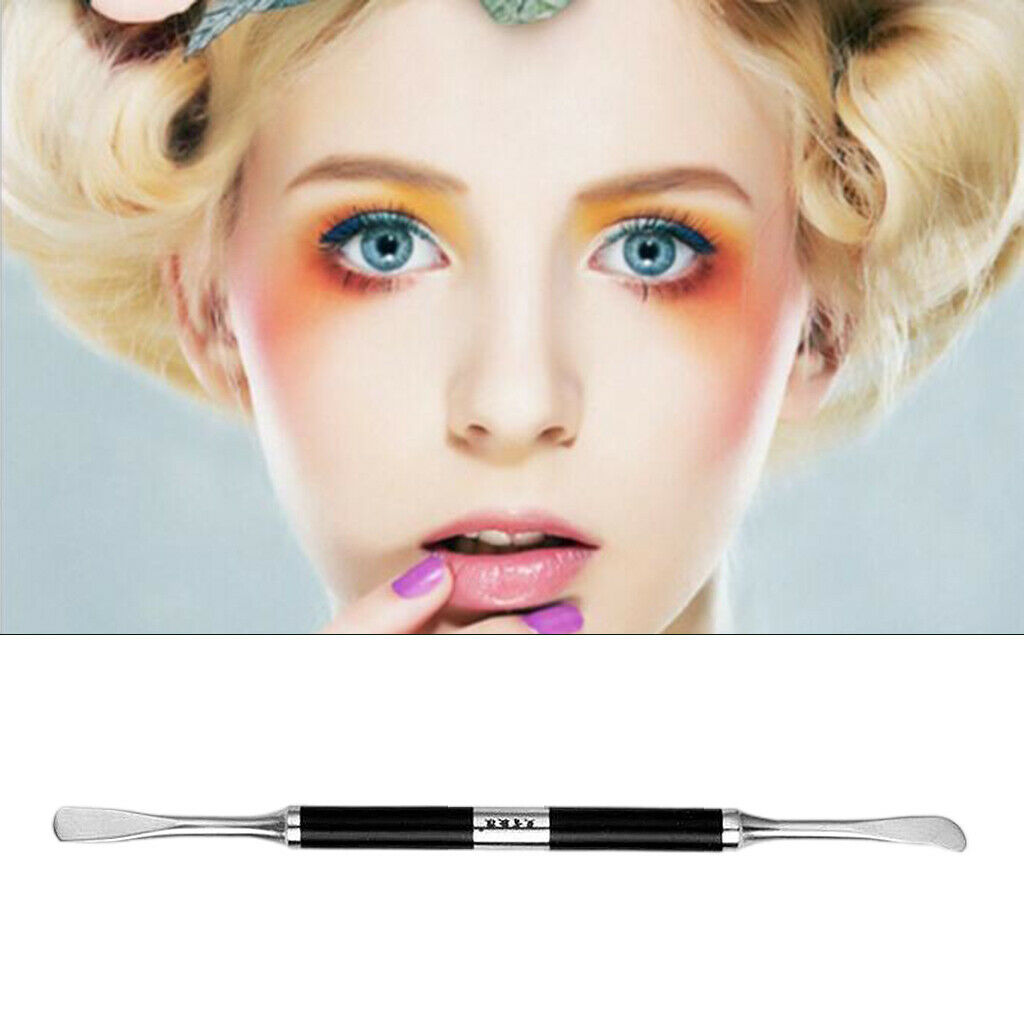 Flexible Stainless Steel Dual-Ended Makeup Mixing Spatula Easy to Clean