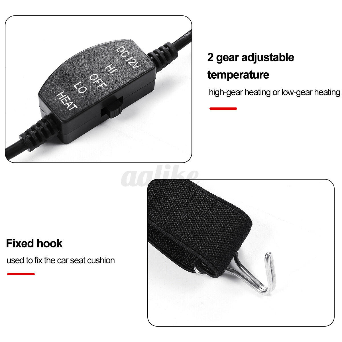 Universal 12V Electric Heating Car Seat  Pad Winter Warm Heating