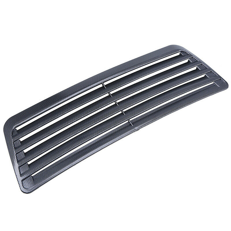 Carbon Fiber Air Vent Flow Intake Grill Front Hood Scoop Vent Bonnet Cover  Trim