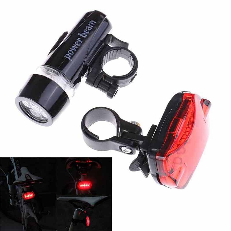 mountain bike 5led headlight black  butterfly tail light bicycle accessories Fx