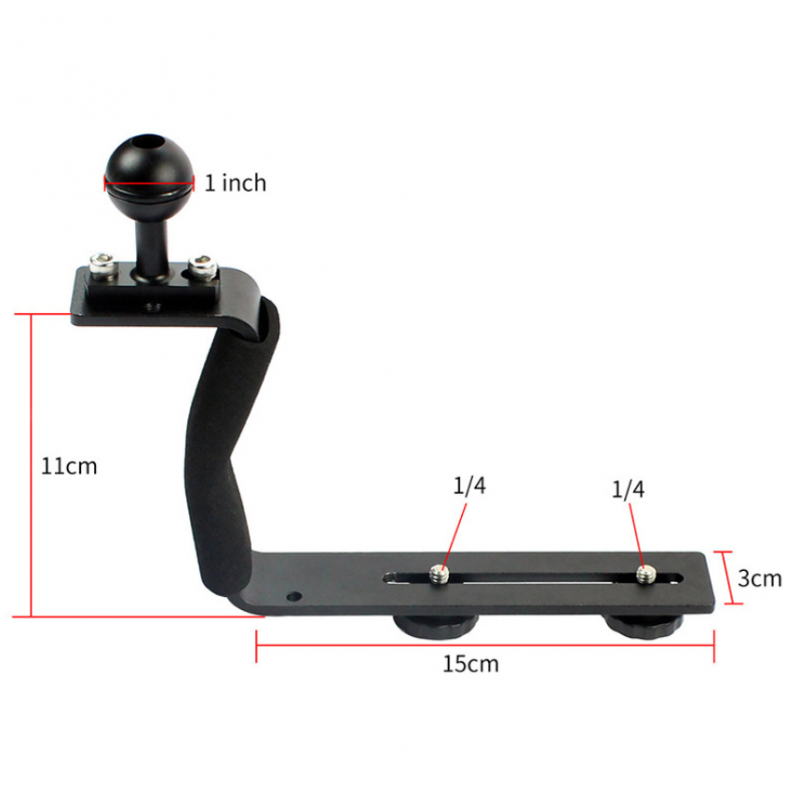 Underwater Photography Base Holder Tray Handle Arm for SLR Digital Cameras