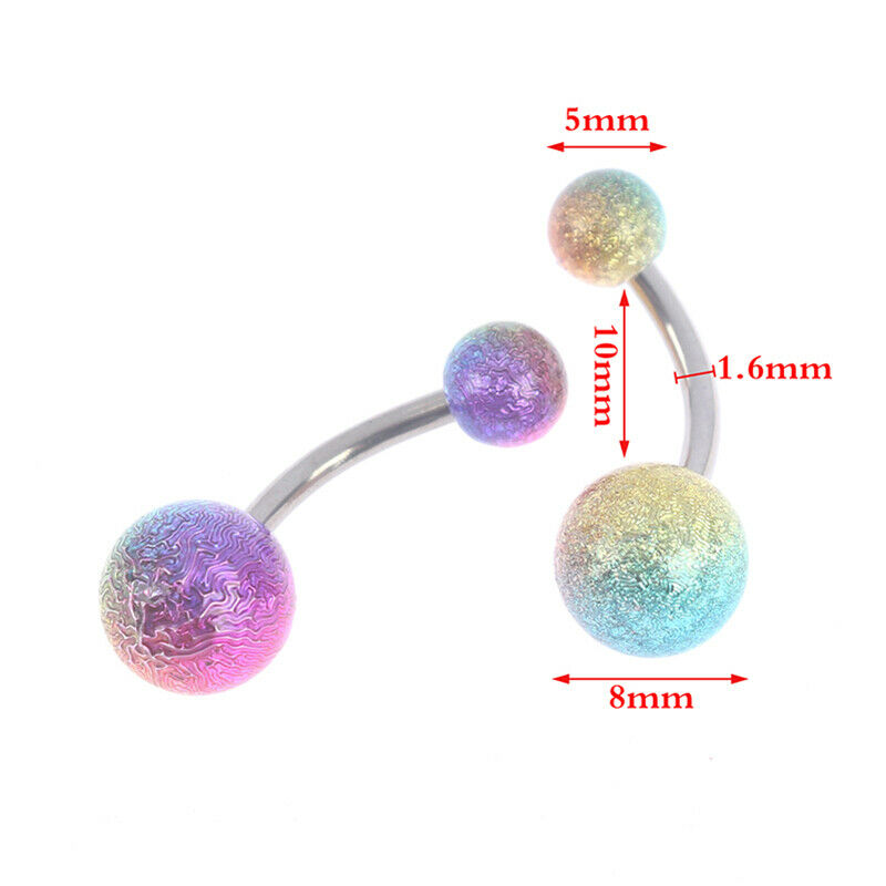 10pcs Colorful Acrylic Sexy Ball Navel Piercings Belly Button Rings Body Jewe Tt