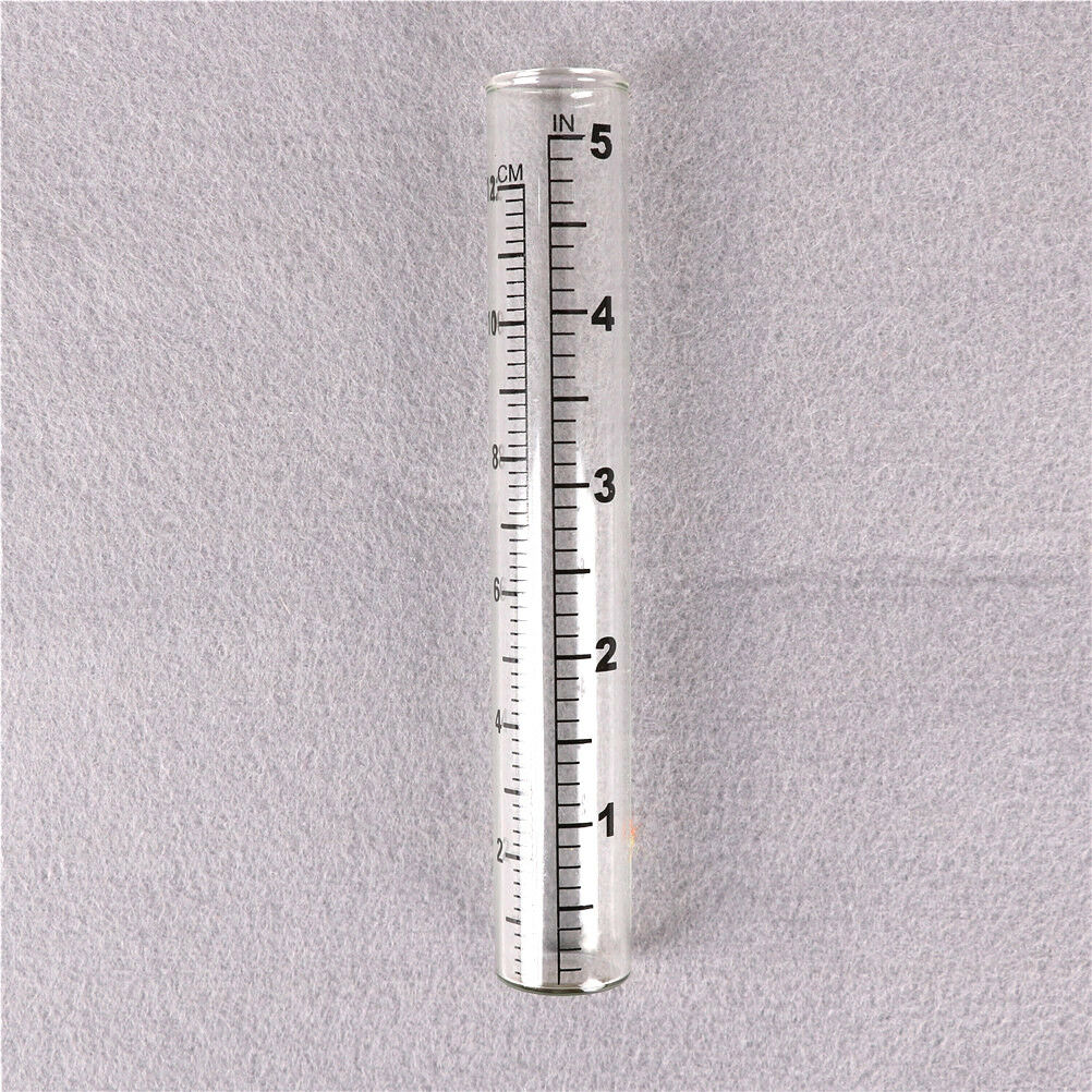 22*140mm Glass Rain Gauge Replacement Tube Outdoor Home Garden Yard Suppl.l8