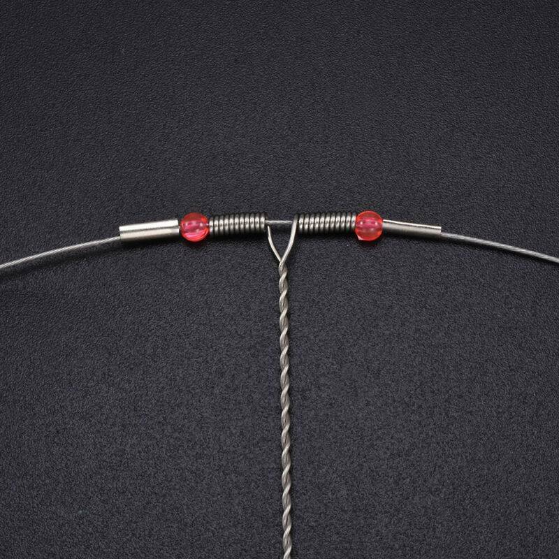 10 High Carbon Fishing Wire Line Rope Wire Safety Snaps Leader Trace With Snap..