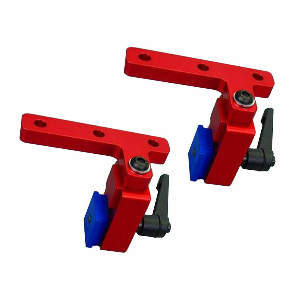 2 x Durable Aluminum Alloy Miter Track Stop 45 Type Woodworking Limiter