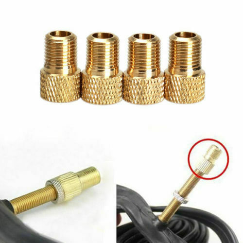 New 4X  Presta to Schrader Valve Adapter Converter Road Bicycle Cycle Pump Tube