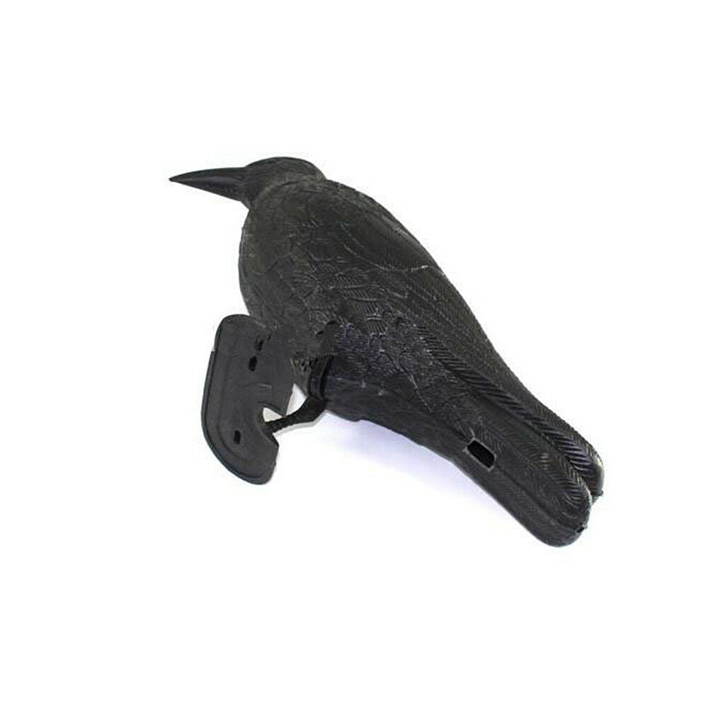 1 Set Lifelike Crow Decoy Garden Plastic Bird Crow Scarer Black Scare Crow