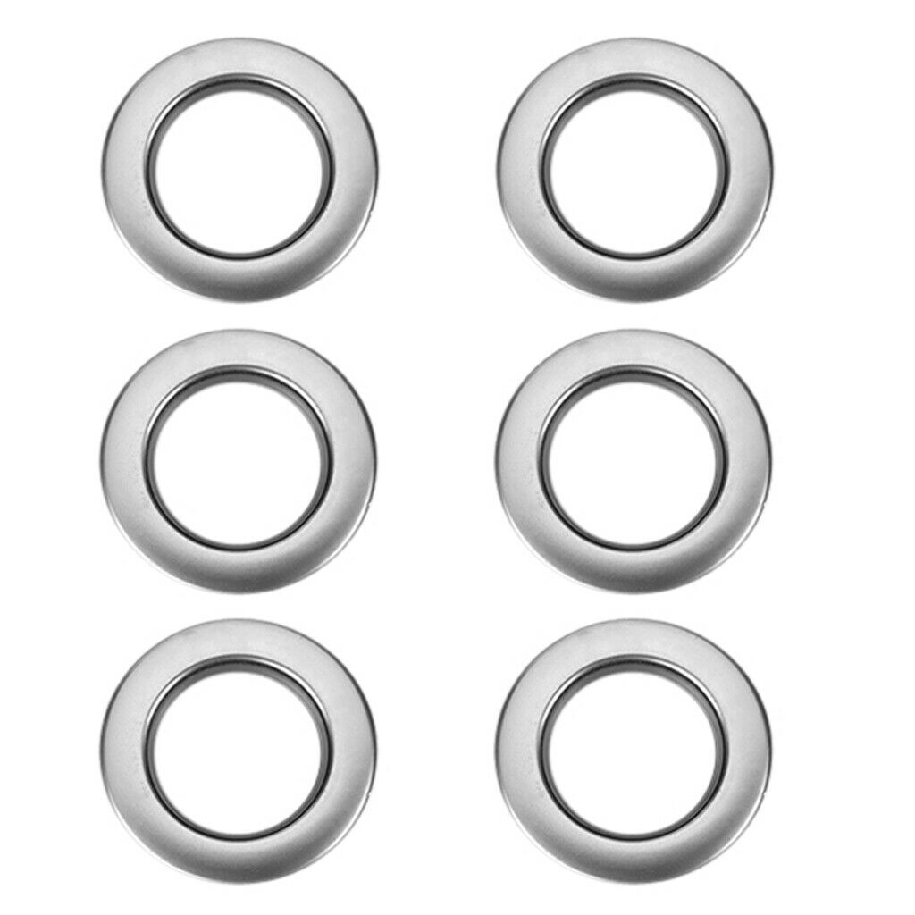 6 Pieces Round Plastic Curtain Grommet Hook for Living-room Eyelet Curtains