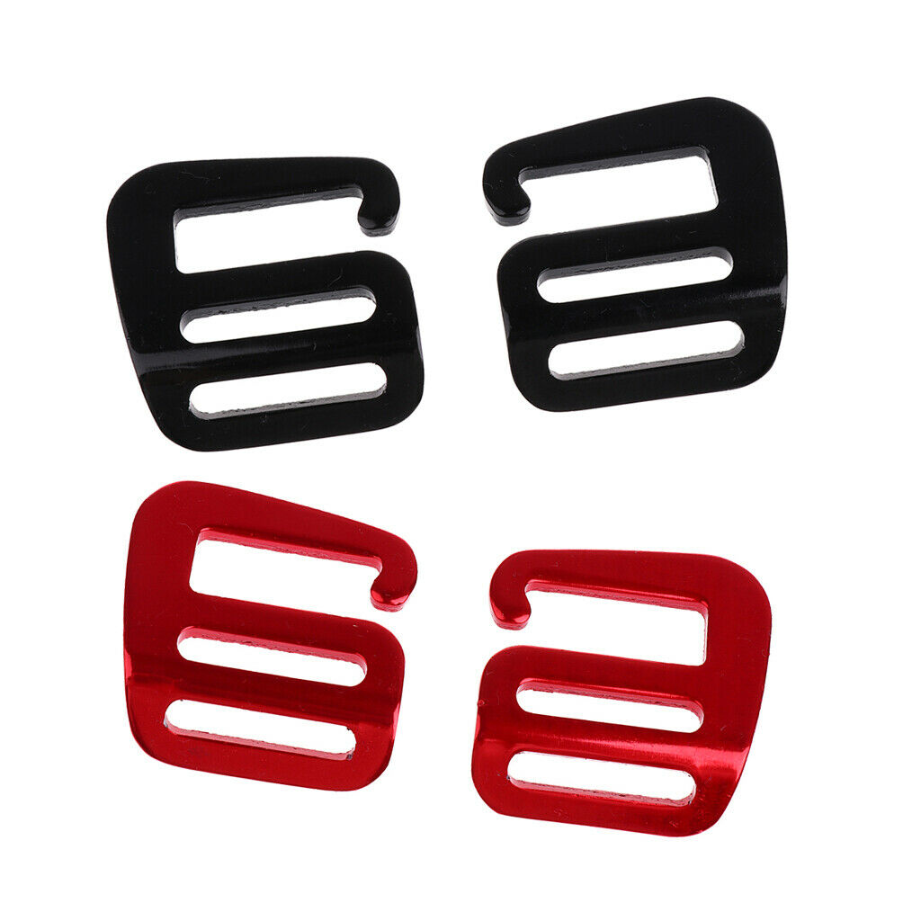 4 Pcs 1 Inch G Hook Strap Outer Strap Buckle 25mm Black Red