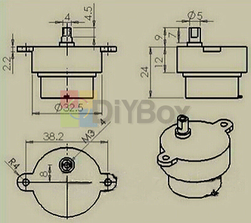 DC 12V 14RPM 2 Wires High Torque Electric Geared Box S30K Reduction Motor