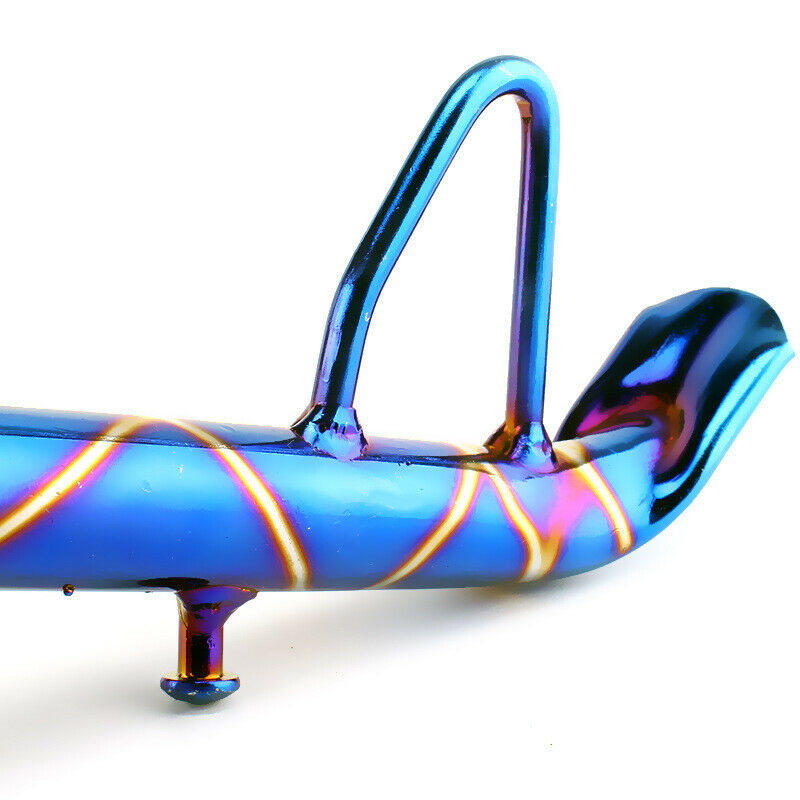 1PC CNC Aluminum Motorcycle Scooter ATV Kickstand Side Stand Leg Prop Frame Blue