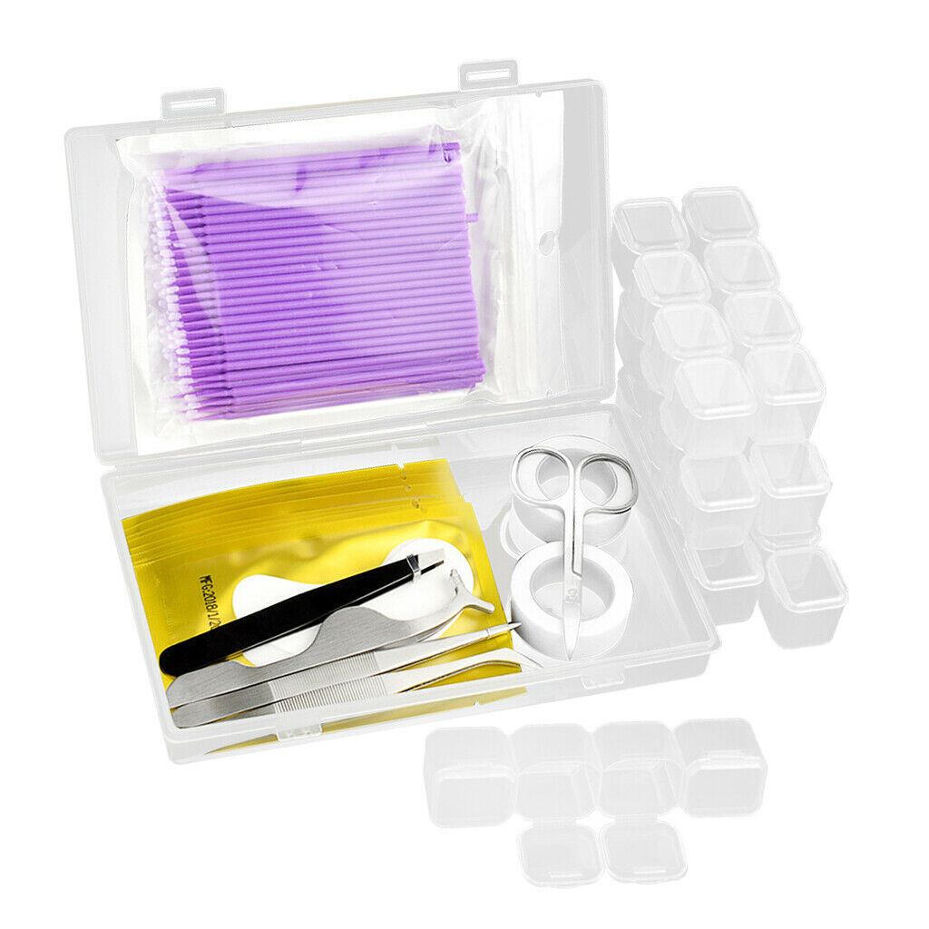 9 In 1 Individual Lash Tape Pads Micro Brush Eyelash Extension Supplies Set -