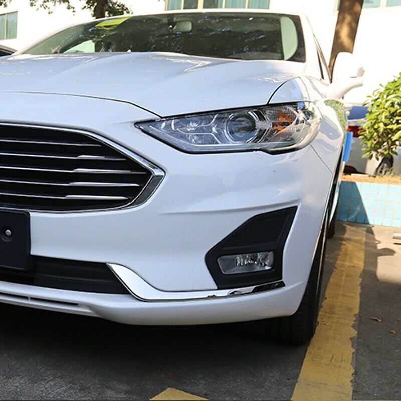 Chrome Front Grille Bumper Fog light Lamp Cover For Ford Fusion Mondeo 2020-2019
