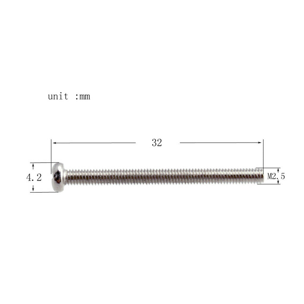 8pcs Metal Humbucker Pickup Frame Screws for Electric Guitar Parts Golden