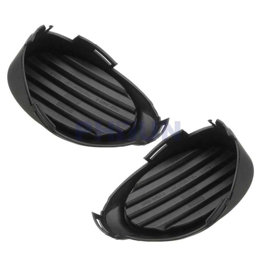 Pair Black Matt Bumper Fog Light Grill Vent For Ford Focus FO1038116 ABS Plastic