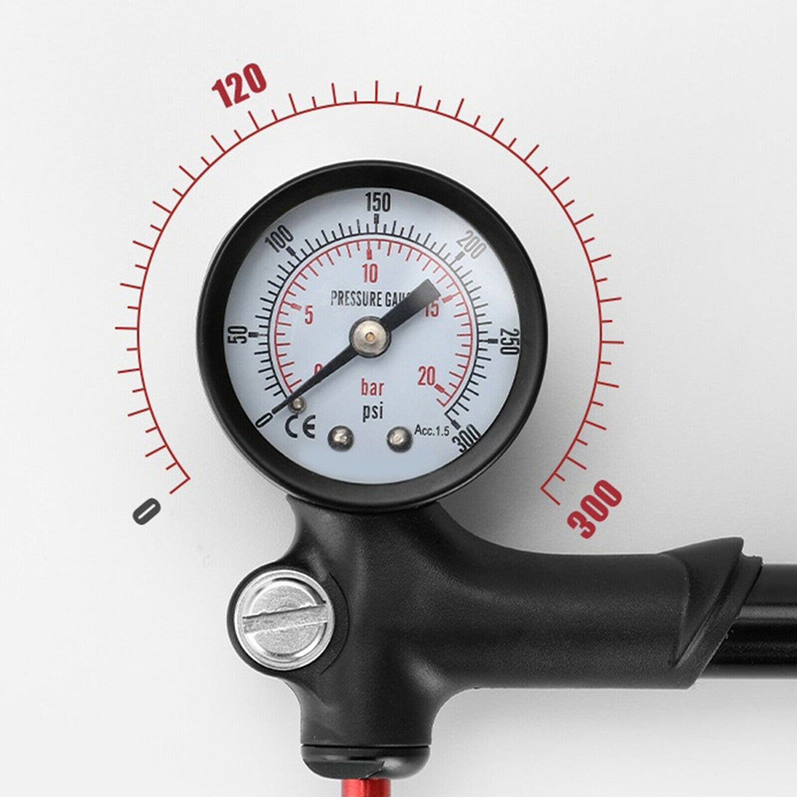 High Pressure Shock Pump 120PSI Shock & Air Bleed Button for Shock Absorbers