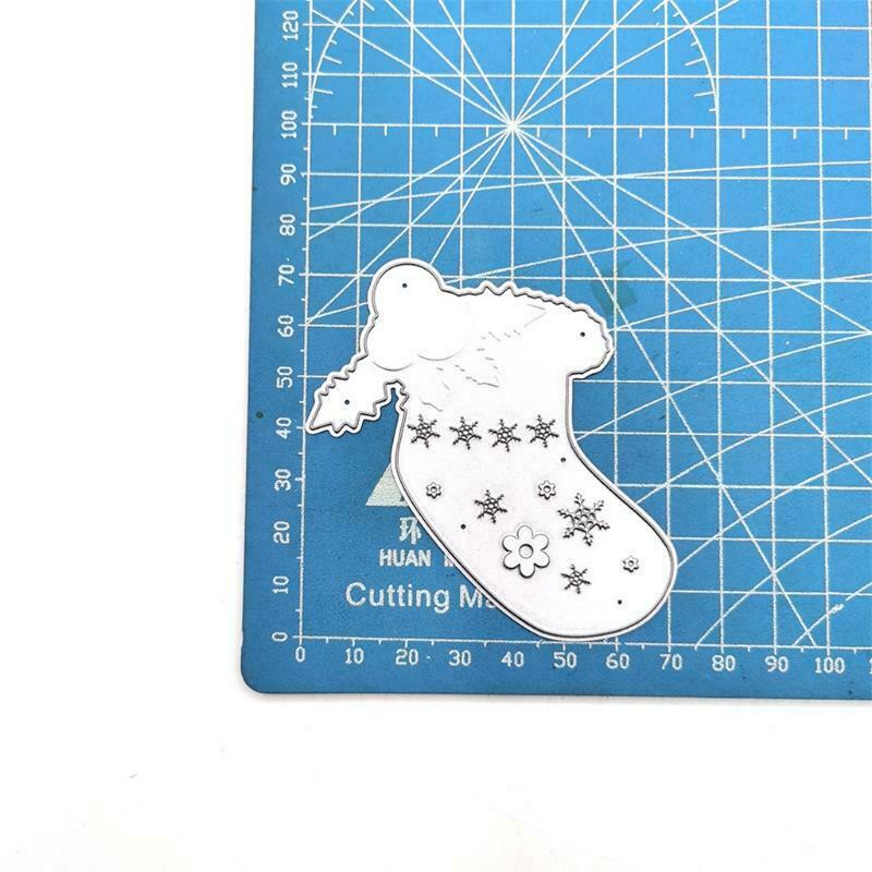 Christmas Socks with Snowflakes Bells Carbon Steel Cutting Dies DIY Scrapbooking