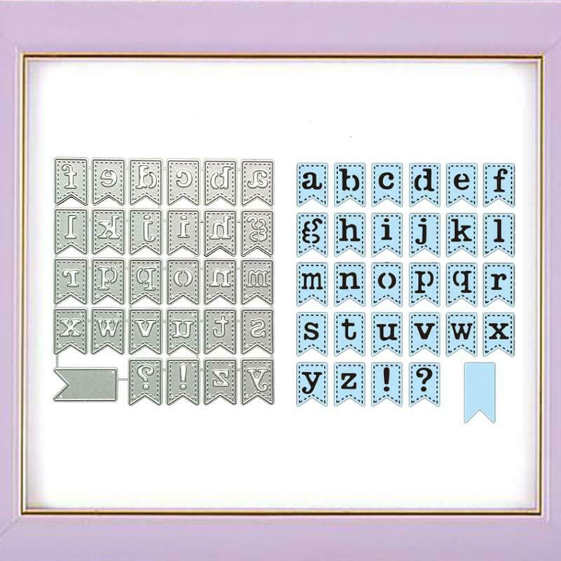 Alphabet Banner Pull Flag Template Carbon Steel Cutting Dies DIY Scrapbooking