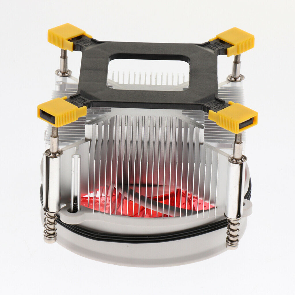 Aluminum Durable 12V Quiet Cooled Fan 9cm CPU Cooler Heatsink for LAG 1366 Red