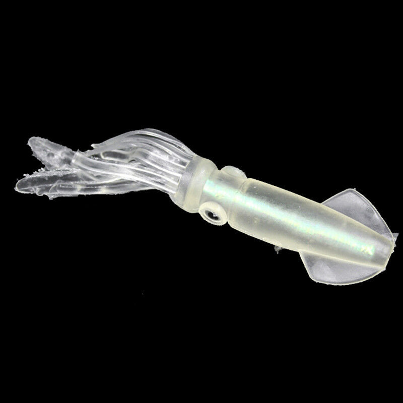 Transparent soft squid lure baits 10.5cm/9g sea bass trolling fishing lure.l8