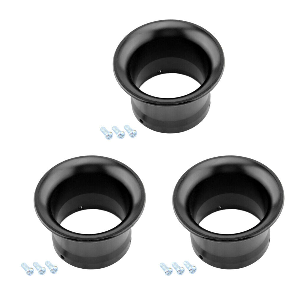 3Pieces Black Filter Velocity Stack Funnel Kit for PWK24 PWK30 Carburetor