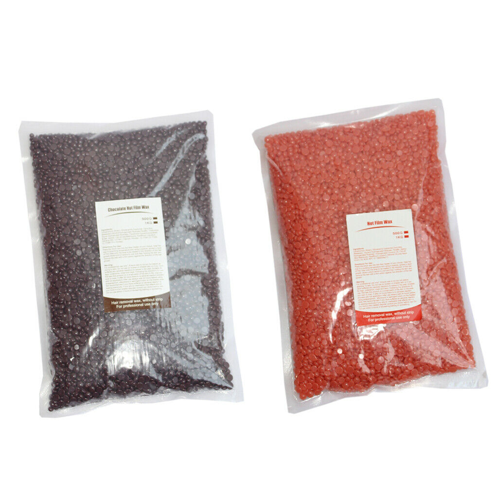 2Bags Hard Waxing Beans Hair Removal Bikini Depilatory No Strip Pellet 1kg