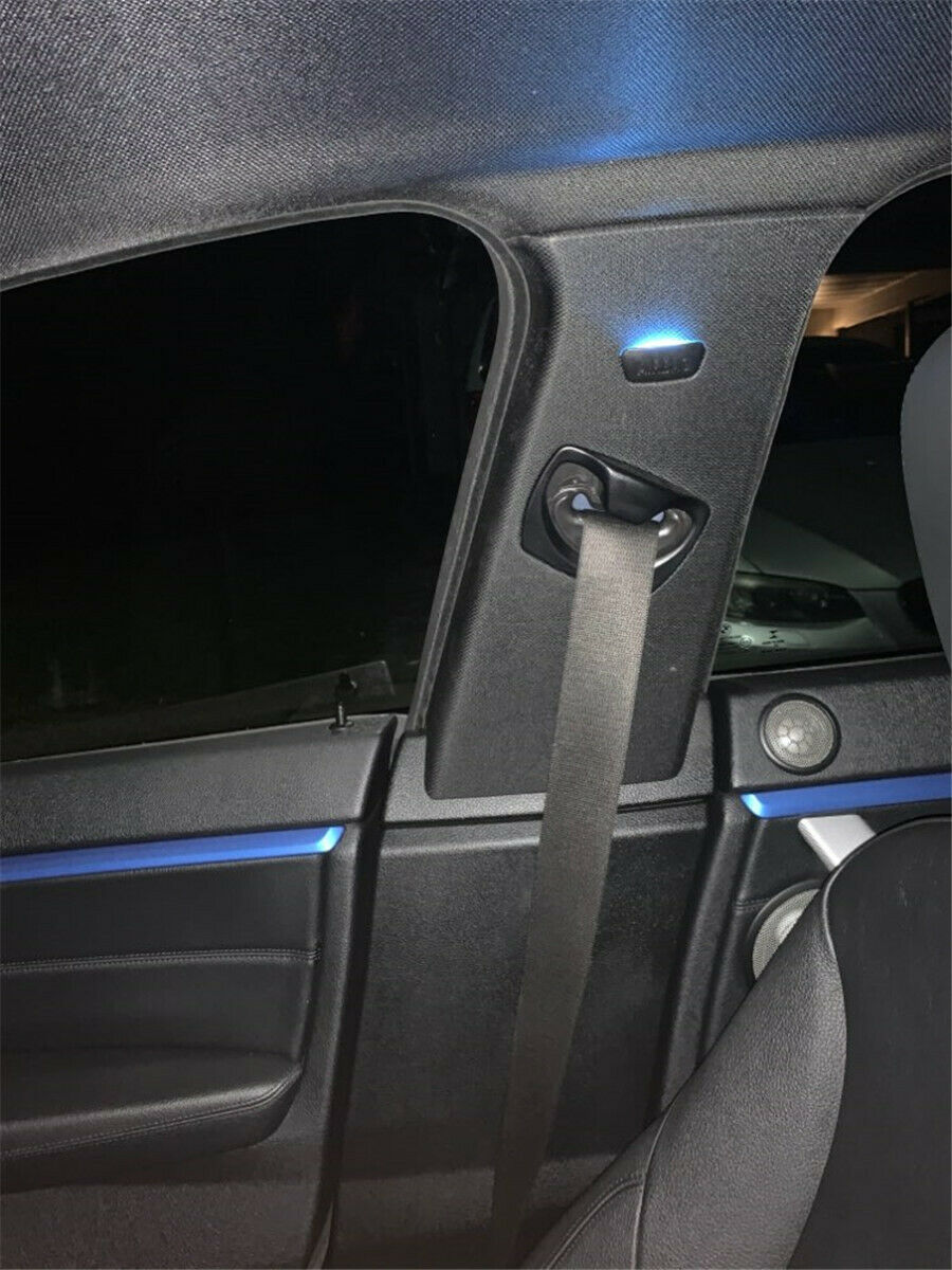 2 Pcs Car LED B-pillar Side Light Switchable Ice blue+orange for BMW F30 F35