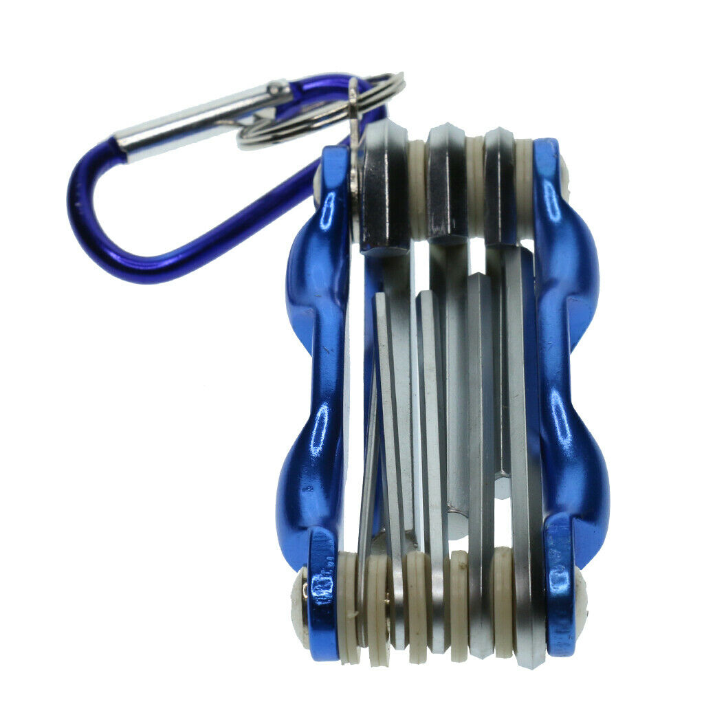 8Pcs Folding Portable Hex Key Allen Wrench Set 1.5-2-2.5-3-3.5-4-5-6mm Kit
