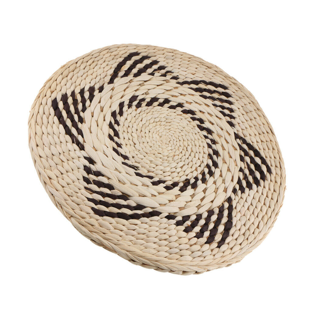 Japanese Style Handmade Straw Woven Seat Cushion Tatami Dia. 48cm (18.90")